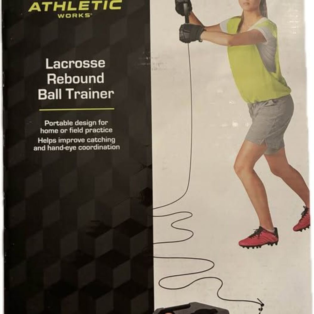 Athletic Works Lacrosse Rebound Ball Trainer Catch Scoop Shoot